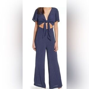 Navy Polka Dot Jumpsuit Leith
